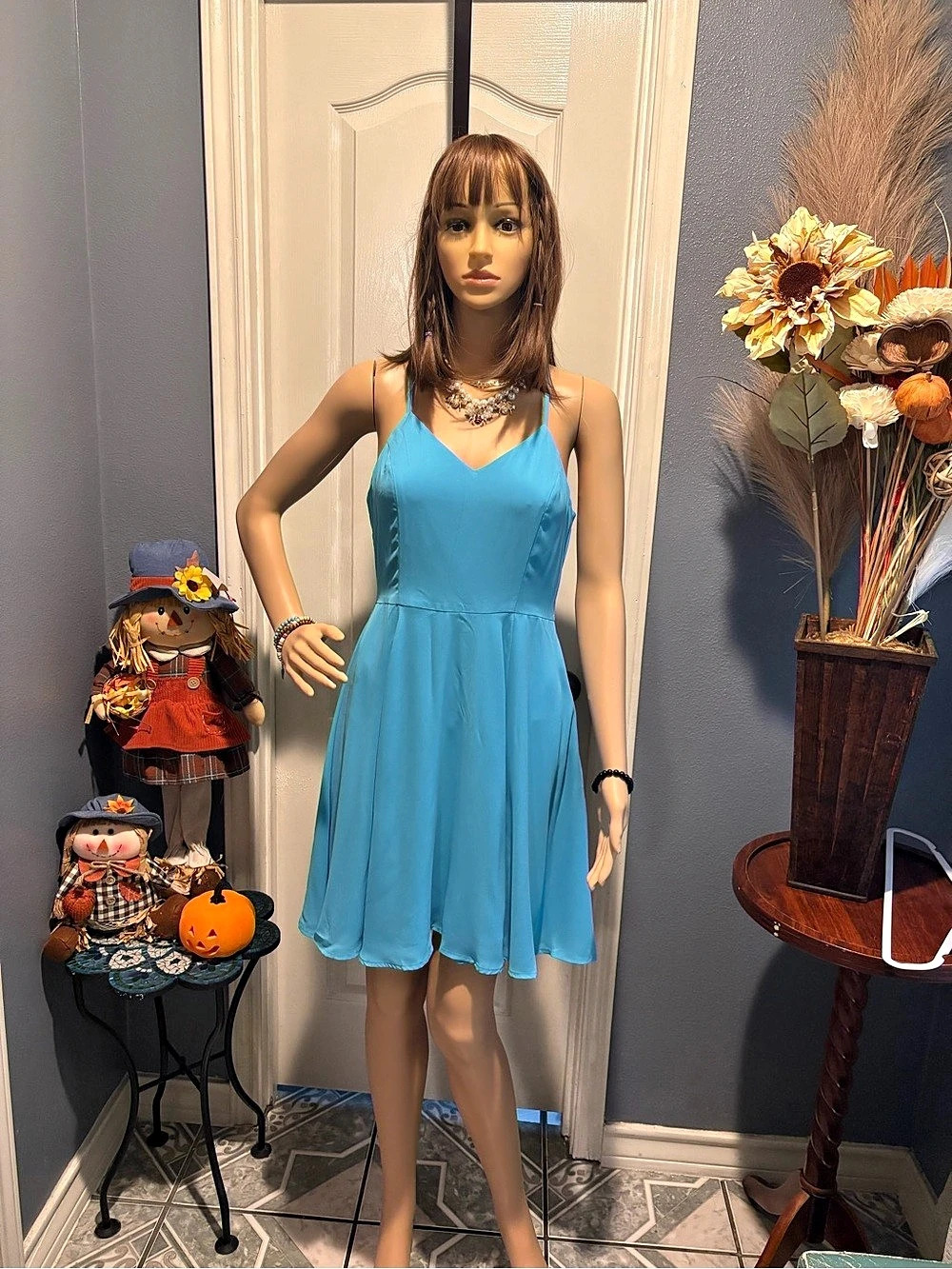 Express Blue Mini Dress Size 4 Like New
